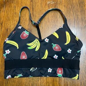 Nike Black Fruit Print sports bra